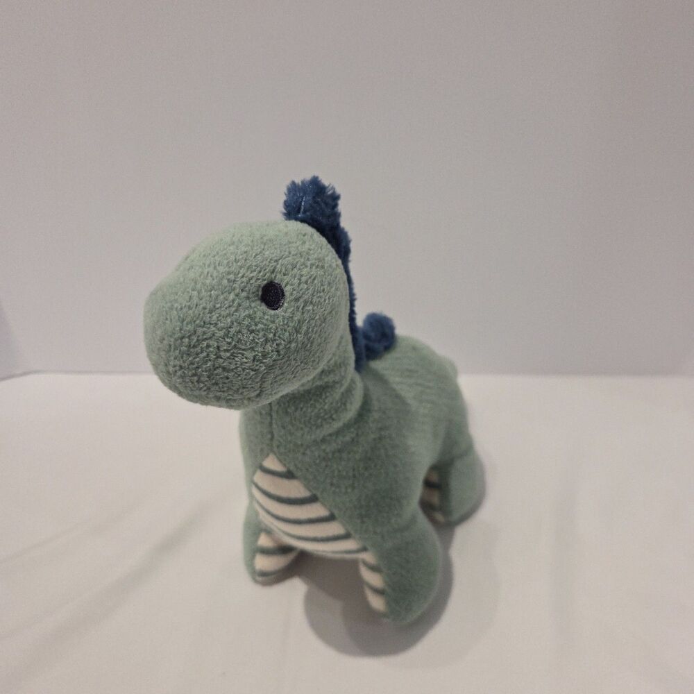 Ebba Brontey Brontosaurus Dinosaur Plush Toy Stuffed Animal Green Stripe Baby